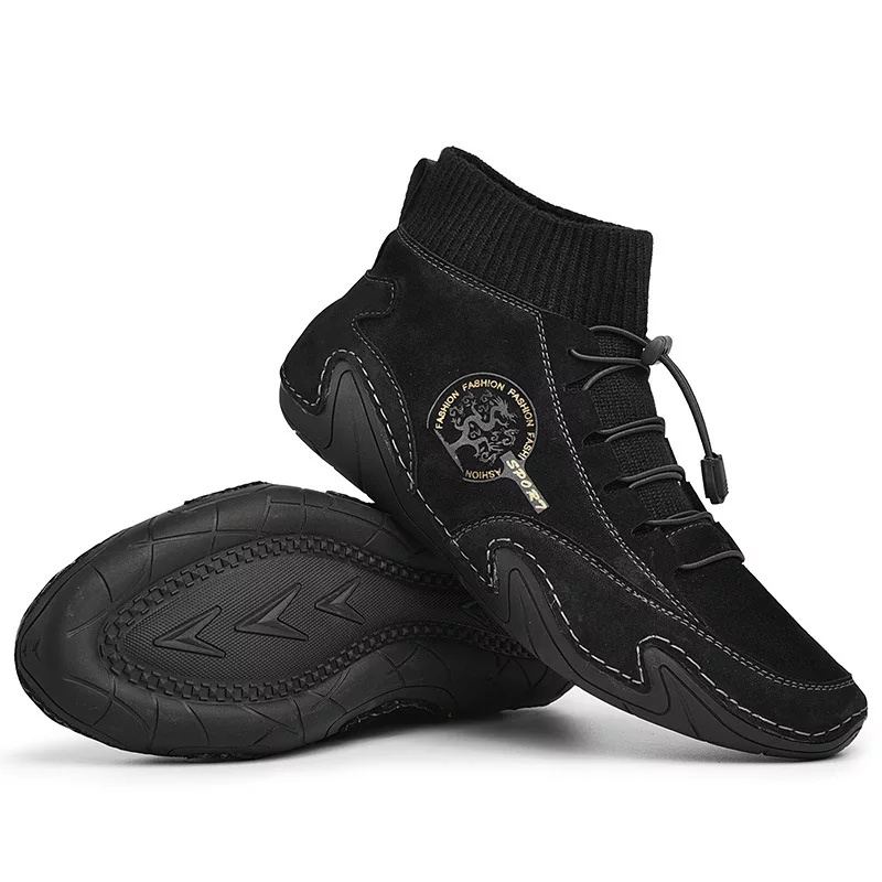 Men Casual Shoes Leather Fashion Men Sneakers - Image 3