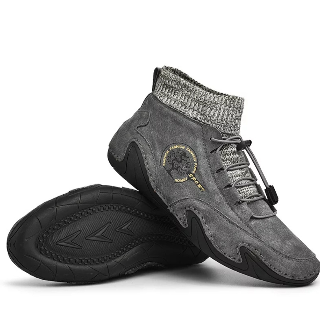 Men Casual Shoes Leather Fashion Men Sneakers - Image 2