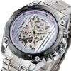 Automatic Gear Forsining Silver Wear Wrist Watch