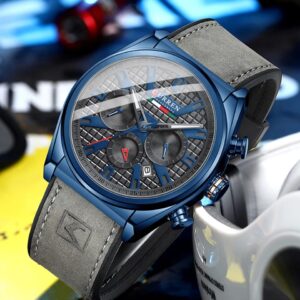 Curen Leather Chronograph