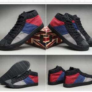 High-top Canvas, Trendy Mixed Colors Mens Casual Shoes  (Black)