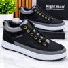 Mens Smart Casual Mid Top Leather Shoes